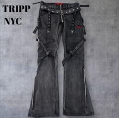 TRIPP NYC ボンテージデニムパンツ ブラック y2k 平成 男女兼用 - メルカリ