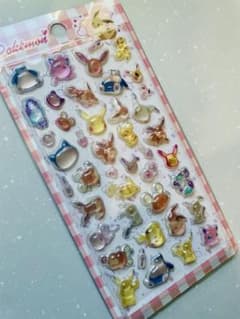 【新商品】韓国限定 ポケモン 3D クリスタルシール