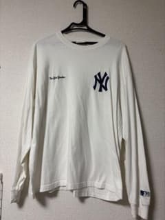 MLB公式 ヤンキース 長袖Tシャツ ホワイト Mサイズ ストリートのサムネイル