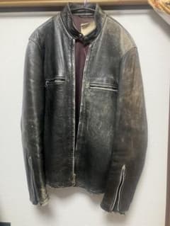 ブラックレザー シングルライダースジャケットのサムネイル