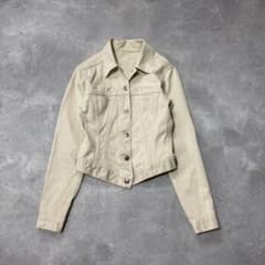GUCCI グッチ デニムジャケット ベージュ シェリーライン ロゴボタン GUCCI グッチ デニムジャケット ベージュ シェリーライン ロゴボタン