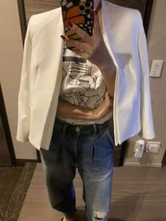 (シフォンさまへ) ZARA ホワイトジャケットのサムネイル