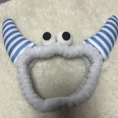 モンスターデザイン ヘアバンド ブルー ホワイトのサムネイル