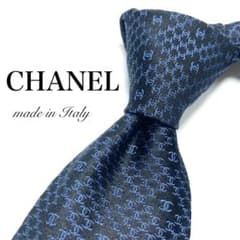 ☆【極美品】 CHANEL ココマーク ネクタイ ブラック オシャレ 綺麗め