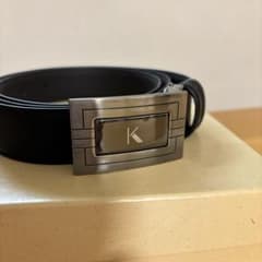 KRIZIA クリツィアメンズ レザーベルト ブラック