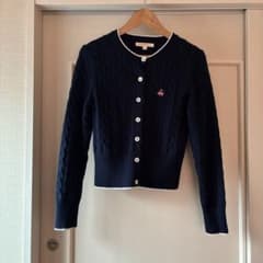 Brooks Brothers ケーブルニット カーディガン ネイビー Sのサムネイル