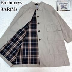 バーバリー　ステンカラーコート　トレンチコート　ノバチェック　M ベージュ 美品✨バーバリー ステンカラーコート ノバチェック トレンチコート