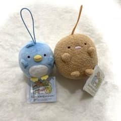 新品】 すみっコぐらし ばんざいゴムひも付き マスコット ぬいぐるみ