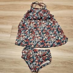 花柄 ワンピース　水着 120cm　子ども　セパレートのサムネイル