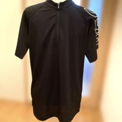 PGG (パーリーゲイツ)メンズ 半袖ハーフジップ 半袖シャツ ブラック