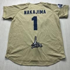オリックスバファローズサードユニフォームL ①中島裕之サイン刺繍入