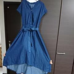 デニム(風）ワンピースのサムネイル
