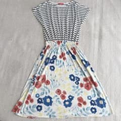 graniph グラニフ 薄手ワンピース 花柄×ストライプのサムネイル