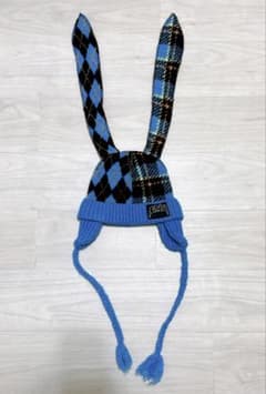 完売品】Candy Stripper うさ耳ニット帽 ブルー 美品 - メルカリ