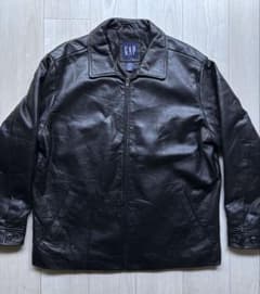 OLD GAP ギャップ レザージャケット 黒 L 90s 00sヴィンテージのサムネイル