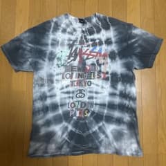 STUSSY Tシャツ タイダイ グレーのサムネイル