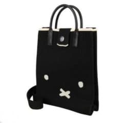 miffy ミッフィー ショルダーバッグ フェイスバッグ ニットブラック