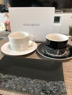 【新品未使用】NINA RICCI トレー付きペアコーヒーセットのサムネイル