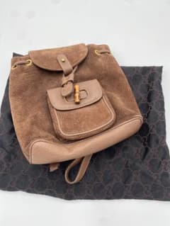 【GUCCI】グッチ 希少バンブー スエードミニリュック ブラウン GUCCI】グッチ 希少バンブー スエードミニリュック ブラウン - メルカリ