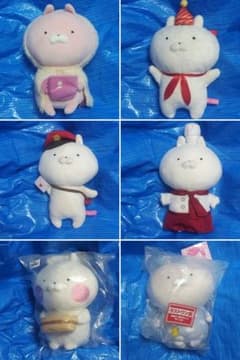 우사마루 봉제인형 6개 세트 이치 반 복권 5주년 카페 등
