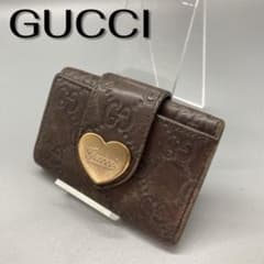 GUCCI グッチ ラブリー 6連キーケース GGシマ ハートプレート レザー