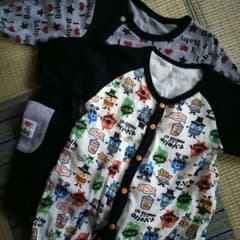 長袖ロンパース 新生児 二枚セットのサムネイル