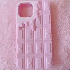 ピンク チョコレートデザイン シリコン iPhone13ケース