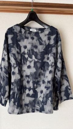 Plantation プランテーション シャツ 九分袖、藍色花柄 サイズM - メルカリ