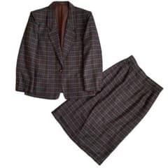 希少美品✨バーバリー スーツセットアップ ヴィンテージ シルク混 9 M 美品 Burberrys バーバリー シルク混 チェック セットアップ 9 - メルカリ