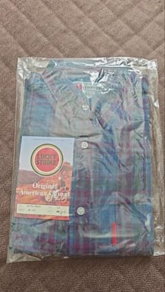 LUCKY STRIKE 長袖シャツ チェック柄 Mサイズのサムネイル
