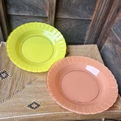 オールドデュラレックス DURAREX 2枚セットレトロ ガラス製皿 フランス