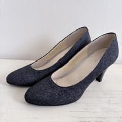 【美品】アシックスRunwalkパンプス24cmダークネイビーのサムネイル