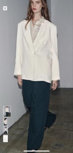 ZARAリネン混ダブルブレンストブレザー ZW collection - メルカリ