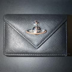 Vivienne Westwood 本革 三つ折り財布 黒のサムネイル
