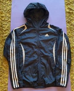 adidas アディダス フード付きナイロンジャケット／サイズLのサムネイル