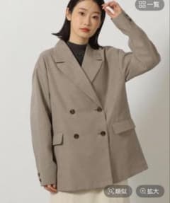 LAKOLE チェック柄 ダブルジャケットM 春先にも◎のサムネイル