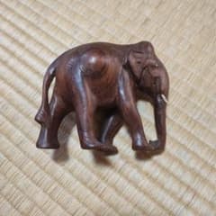 木彫り 象 置物 インド製のサムネイル