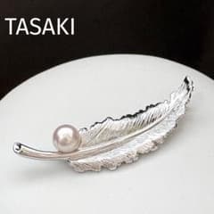 TASAKI タサキ フェザー羽モチーフ ブローチ あこやパール SV - メルカリ