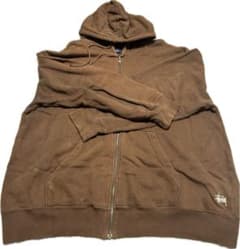 Stussy ブラウン フルジップパーカー Lのサムネイル