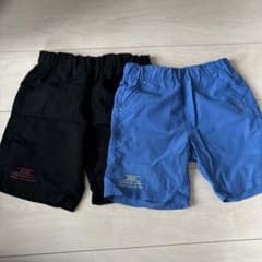 BSW ハーフパンツ 2枚セット ブラック ブルーのサムネイル