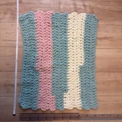 ハンドメイド 編み物 マルチカバー パステルカラーのサムネイル