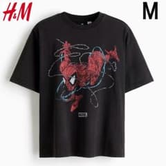 신품 H & M × 스파이더 맨 MARVEL 콜라보레이션 T 셔츠 M 사이즈