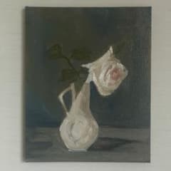 バラの花 油絵 F3サイズ273×220mmのサムネイル