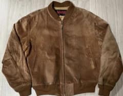 90s BEAMS スエードジャケット　ボンバージャケット　レザー　短丈のサムネイル