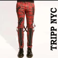 tripp NYC ボンテージパンツ　チェックパンツ　赤　レッドのサムネイル