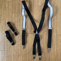【フォーマルセット】新郎用 サスペンダー アームバンド メンズ ブラック 結婚式のサムネイル