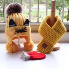 ねこちゃんニット帽 1歳〜5歳のサムネイル