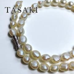 TASAKI 田崎真珠 白蝶 ナチュラル バロックパール ネックレス シルバー 