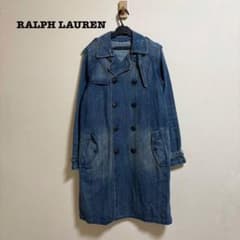 名品 ラルフローレン デニムトレンチコート Mサイズ ヴィンテージ加工 