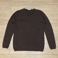 UA green label カシミアVネックセーター/ブラウン/Mのサムネイル